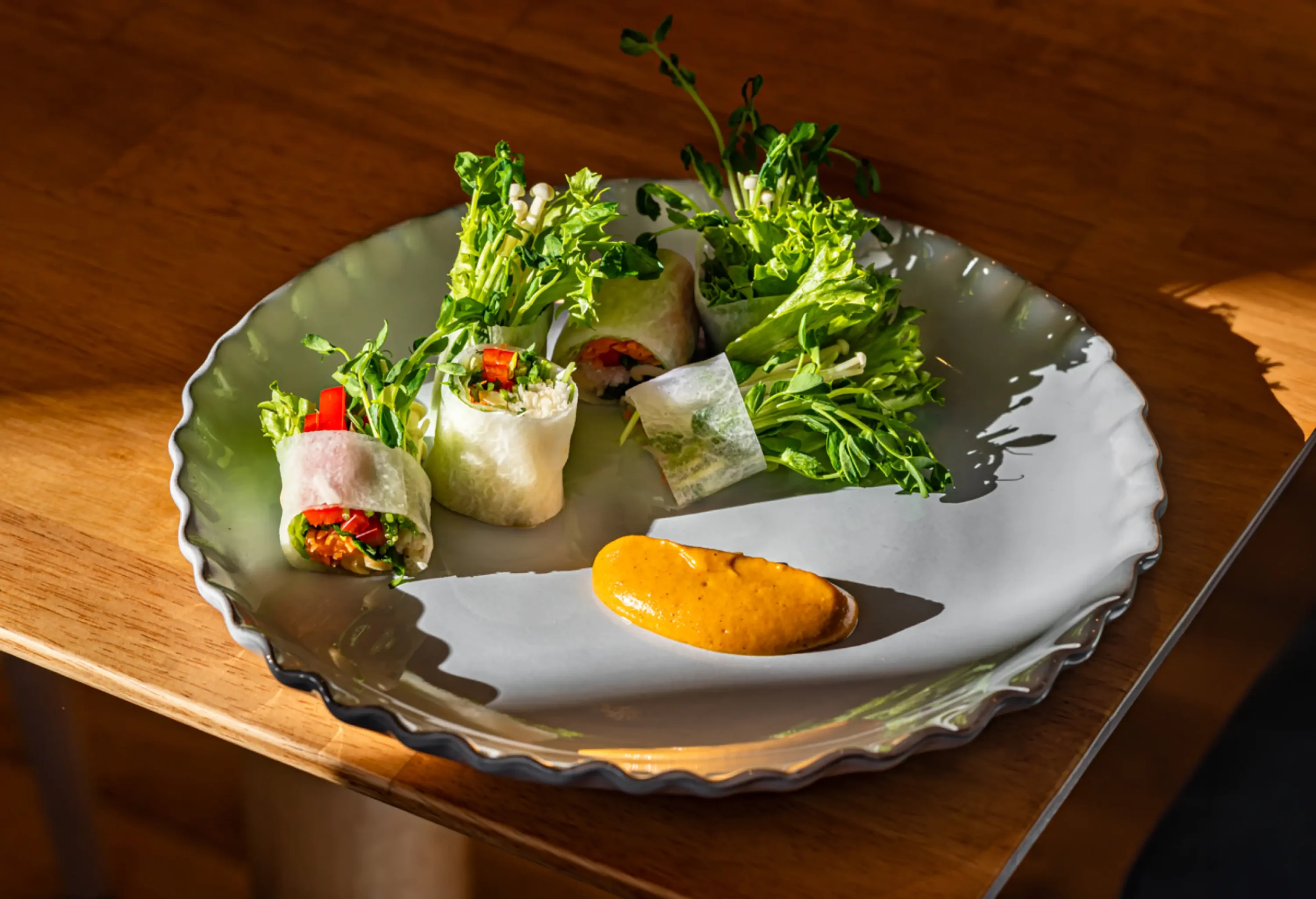 A summer role dish at Washington DC restaurant Moon Rabbit