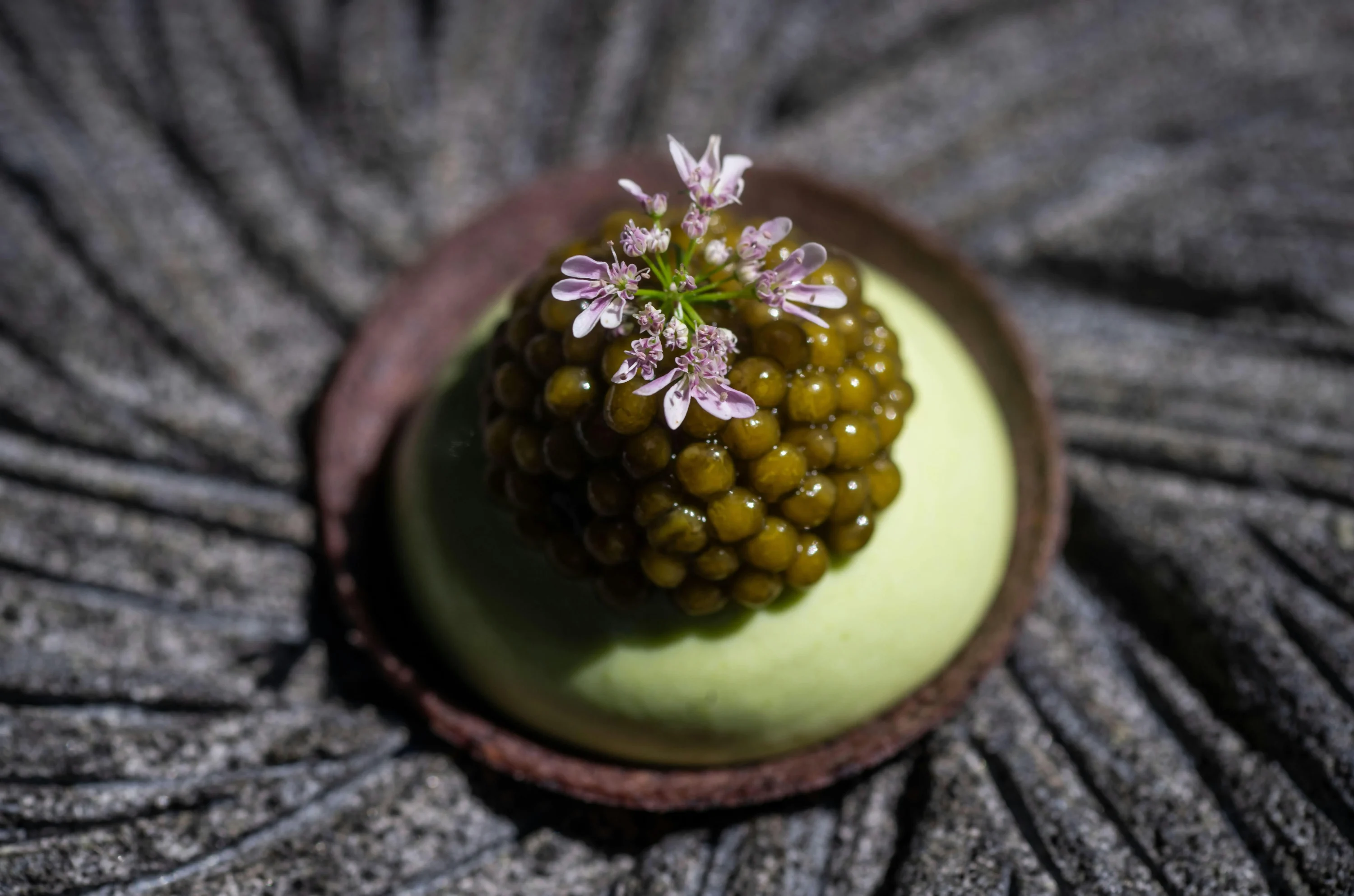 A caviar dish at the three MICHELIN-Starred restaurant Californios in San Francisco