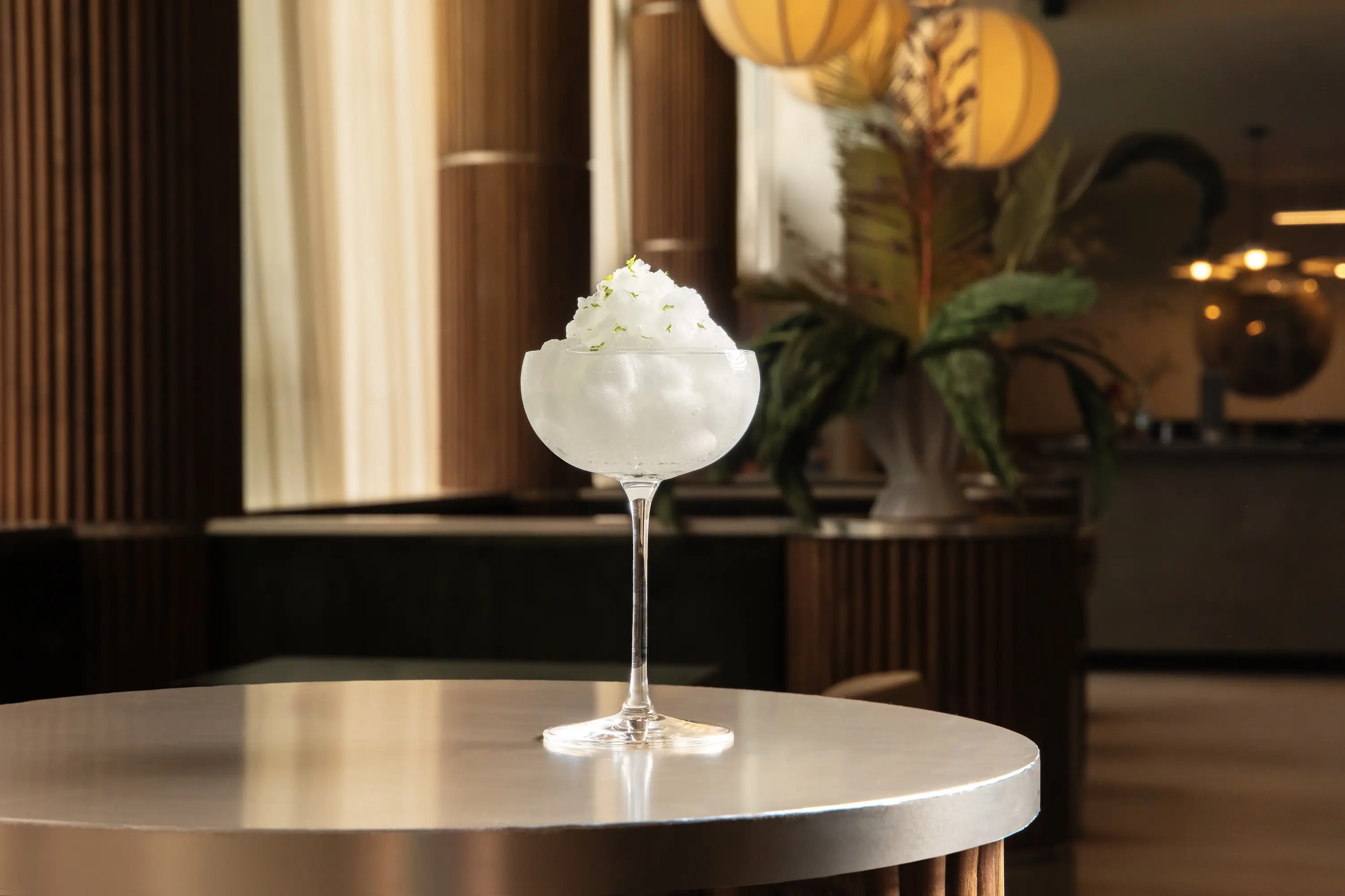 A frozen daiquiri cocktail at the bar Echo Lake in Brooklyn