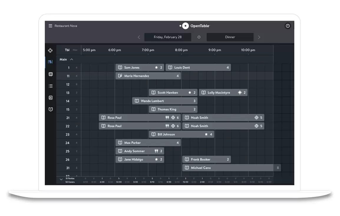 Restaurant Table Management System | OpenTable