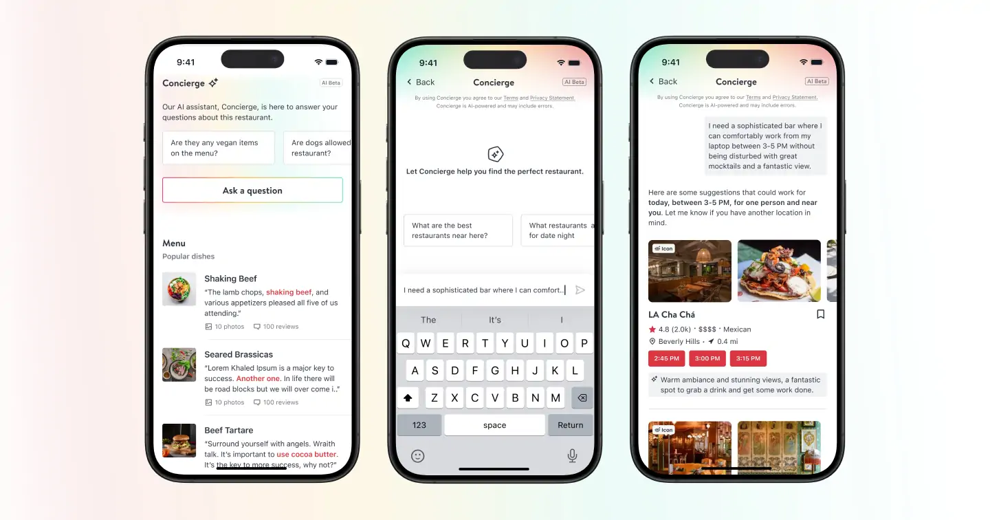 Conceiage Opentable The best restaurant AI tools you can use right now