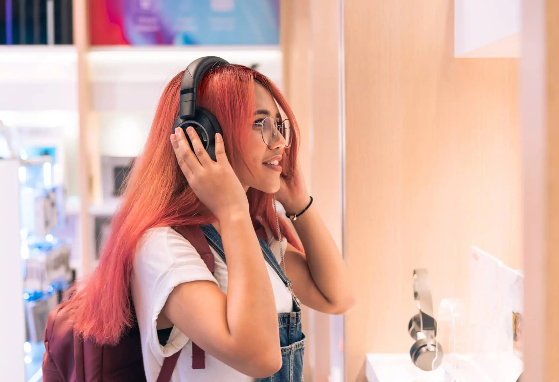 Girl listening to music
