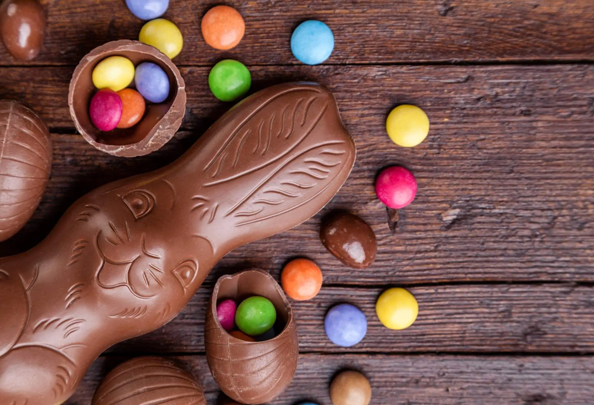 easter chocolate easter chocolate on a table